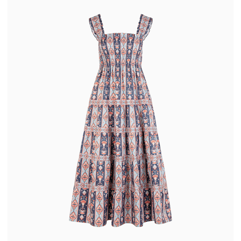 Hill House Home The Kimmy Nap Dress - Navy Emma Stripe Size LNavy Emma Stripe /